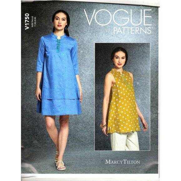 Vogue V1750 Misses XS to M Dress and Tunic Marcy Tilton UNCUT Sewing Pattern - Picture 1 of 2